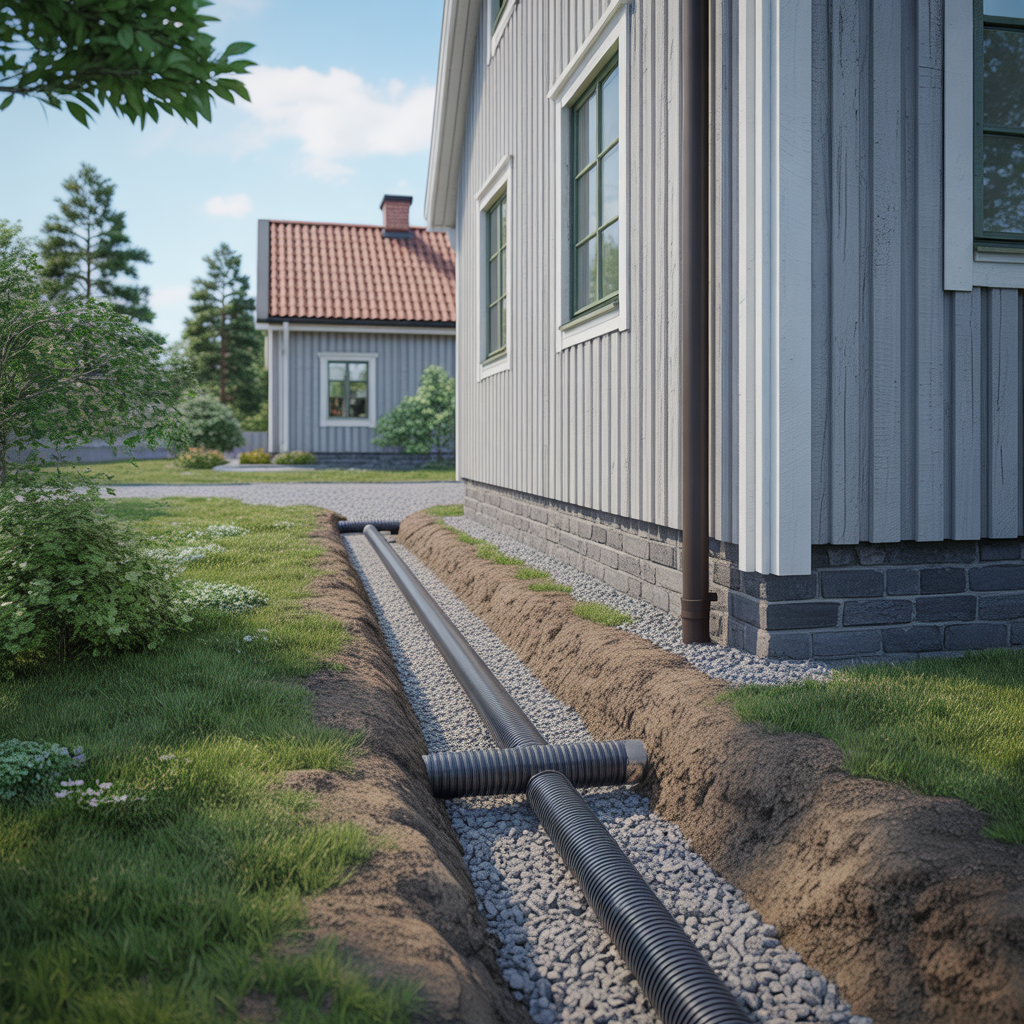 6.Sa installerar du dranering for att undvika fuktskador