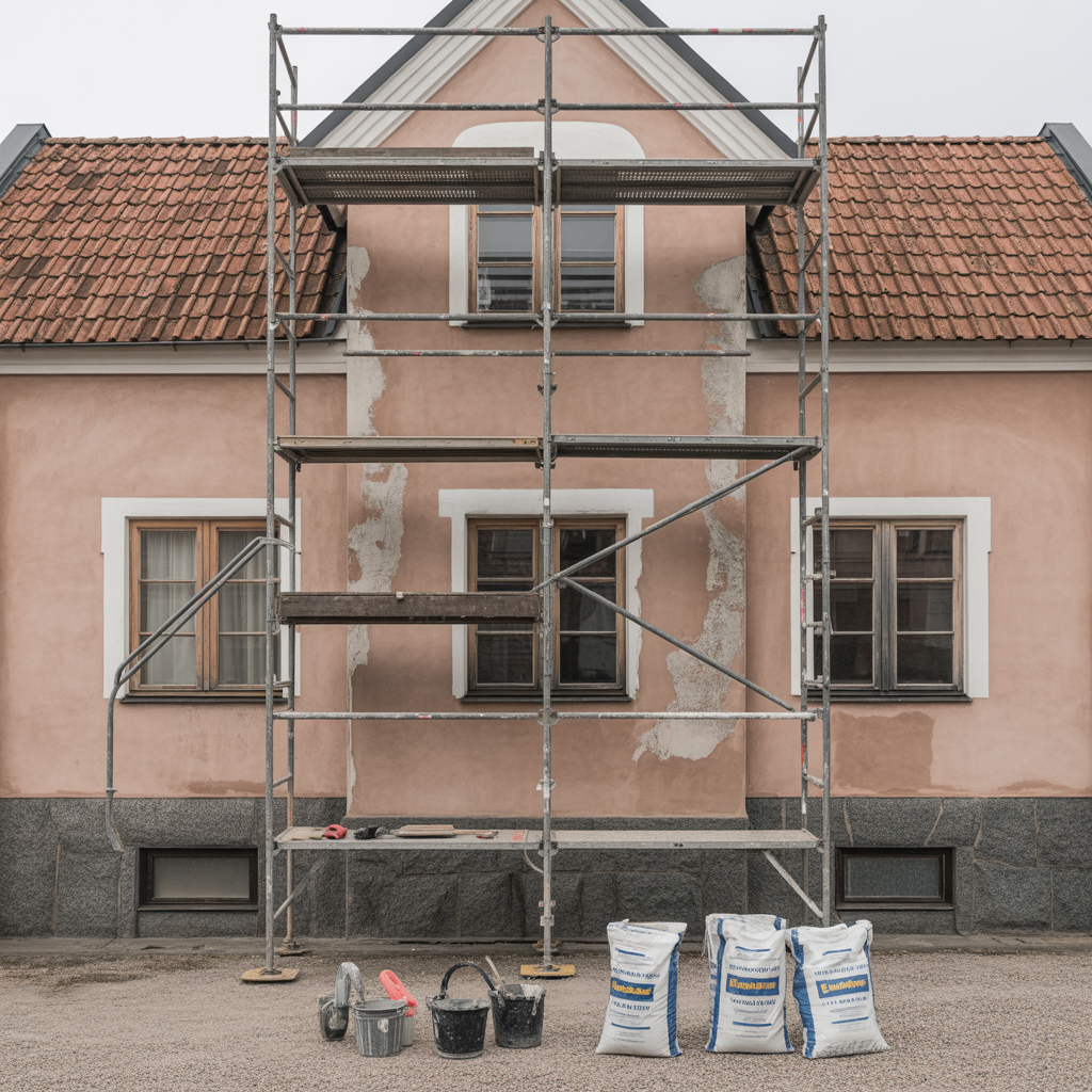 renovera putsfasad metoder fallgropar och kostnad